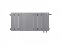 Биметаллический радиатор отопления Royal Thermo PianoForte 300 10 секций Silver Satin VDR