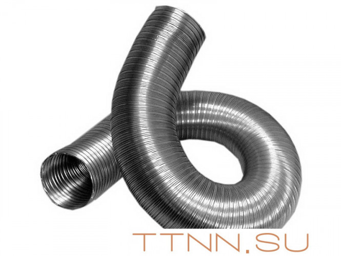 Газоход гофрированный d 120 мм (2м) из нержавеющей стали