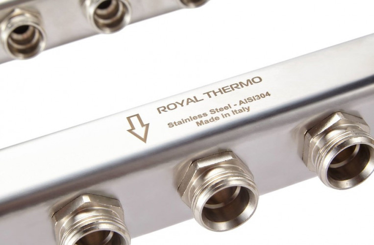 Для отопления Royal Thermo 1" ВР-3/4" НР, 12 выходов, нерж. (RTE 51.112)