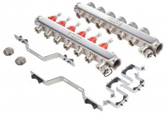 Для отопления Royal Thermo 1" ВР-3/4" НР, 7 выходов с расходомерами, нерж. (RTE 52.107)